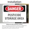 Signmission Pesticide Storage Area Danger Sign, Vinyl Decal, 10in W x 7in L, 2PK OS-2PACK-DS-D-710-L-1971 - alternate 3
